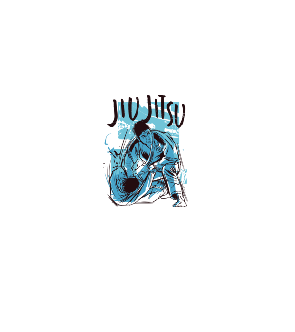 Jiu Jitsu model alb pe tricou