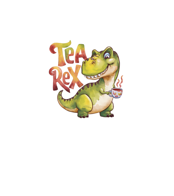 Tea Rex model alb pe tricou
