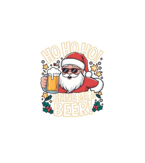 HO HO HO bring me a BEER santa Negru model negru pe tricou