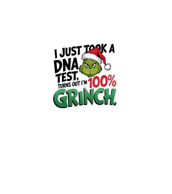 Grinch DNA test model alb pe tricou