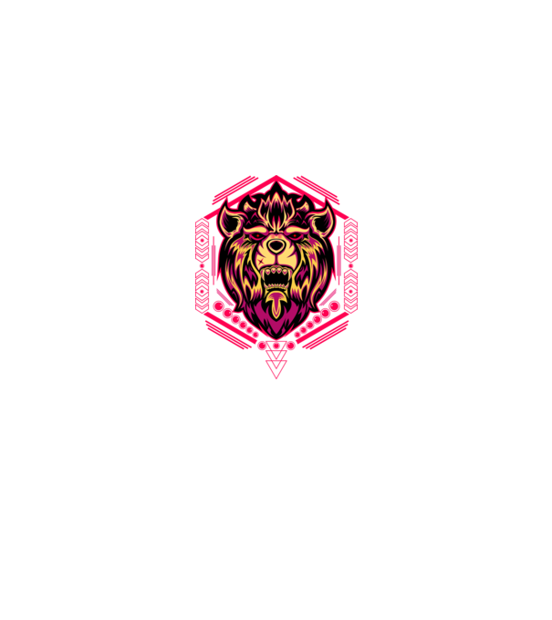 Lion geometry model negru pe tricou