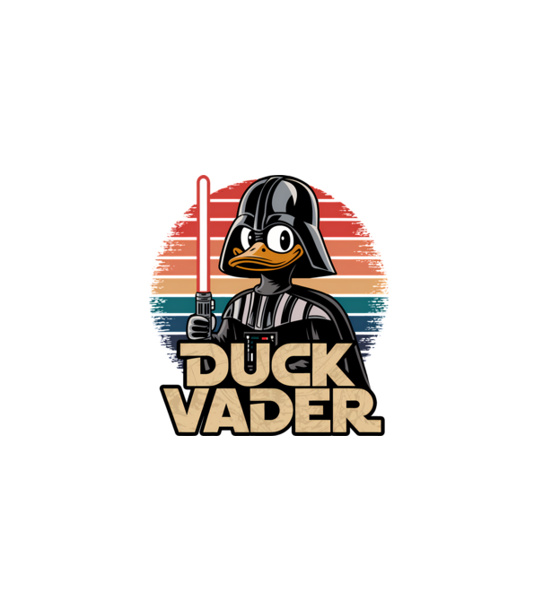 Duck Vader model negru pe tricou