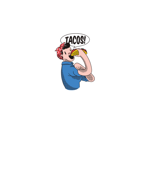 Tacos feminism model gri pe tricou