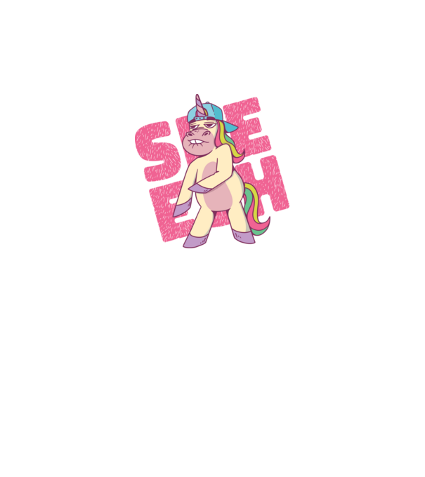 Unicorn Shesh model albastru închis pe tricou