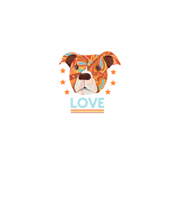 Dragoste Pitbull model negru pe tricou