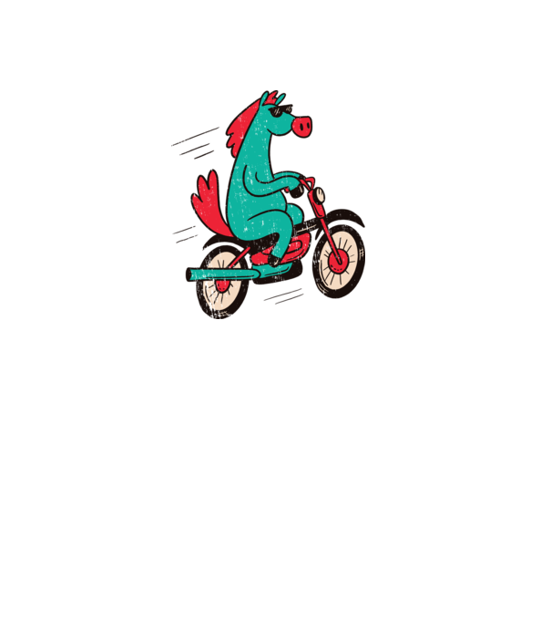 Cal cu bicicletă model verde pe tricou