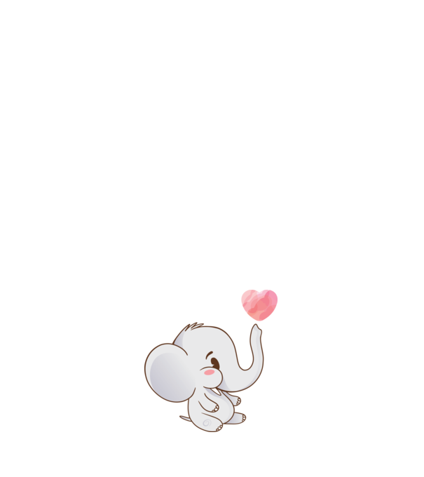 Elefant drăguț model roz deschis pe tricou