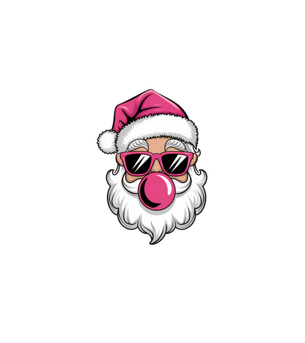 Bubble gum Santa 2 model negru pe tricou
