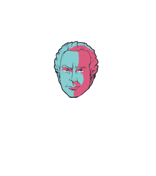 Immanuel Kant model albastru închis pe tricou