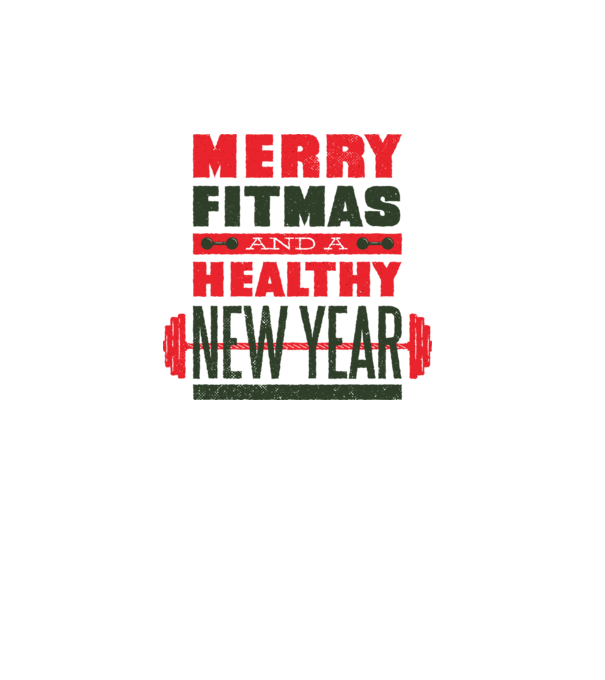 Merry Fitmas and a Healthy New Year tricou amuzant antrenament model alb pe tricou
