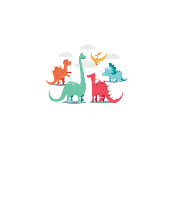 Dinozauri model turcoaz pe tricou