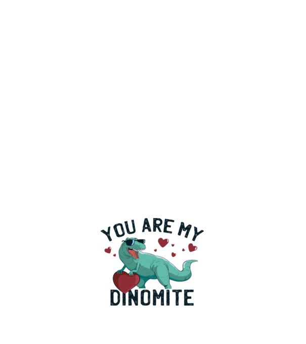 You are my Dinomite tricou cu dinozaur și inimă model roz deschis pe tricou