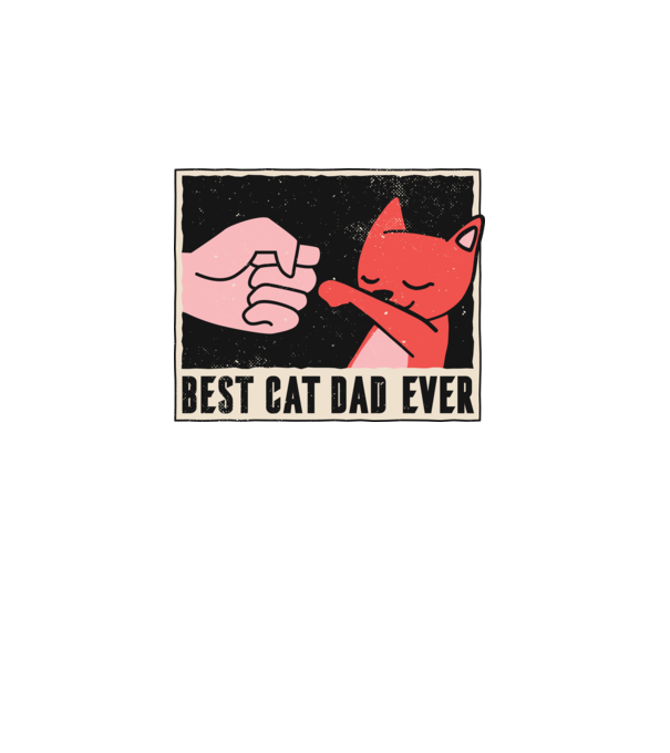 Best Cat Dad Ever - Cel mai bun stăpân de pisică model turcoaz pe tricou