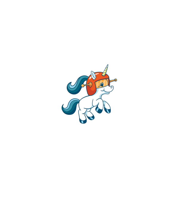 Unicorn Astronaut model negru pe tricou