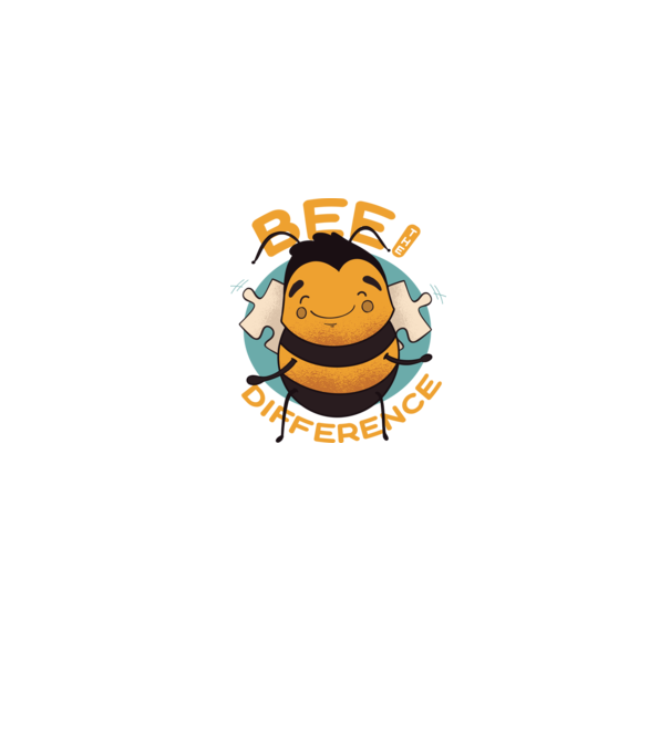 Bee the Difference - Fii tu însuți diferența model albastru jeanși pe tricou