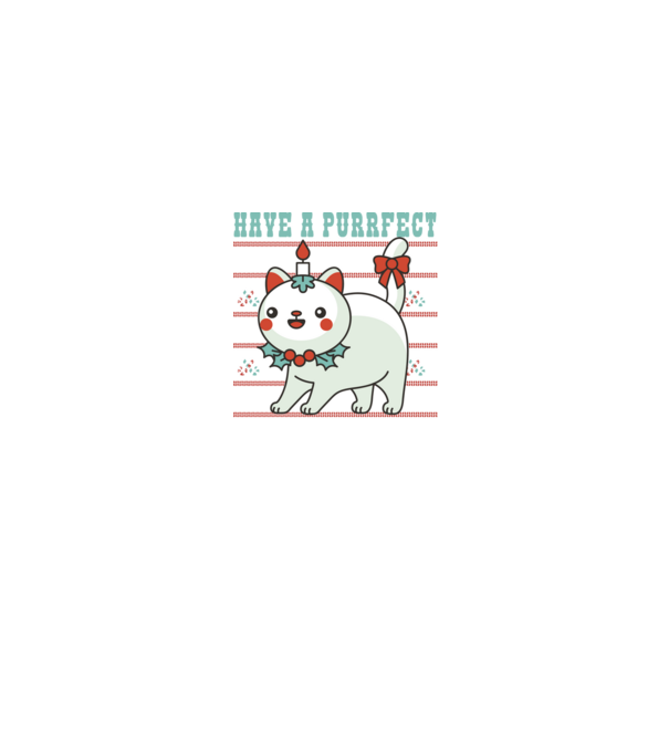Have a Purrfect Christmas model negru pe tricou