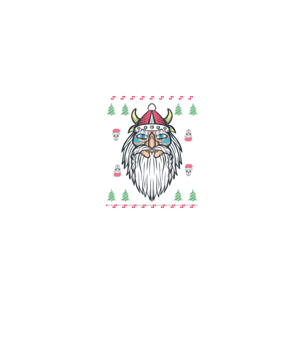 Moș Crăciun viking Pulover urât model negru pe tricou