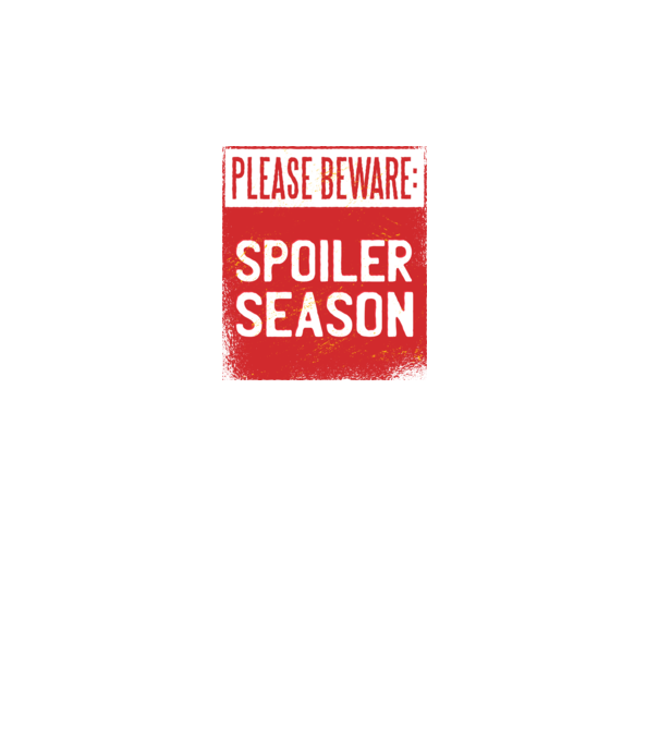 Atenție! Pericol de spoiler model alb pe tricou
