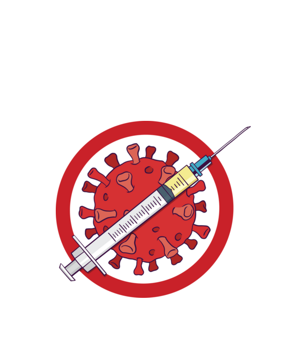 Vaccin virus (?) model alb pe tricou