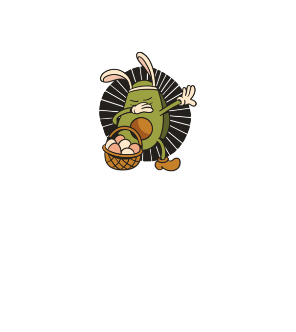 Avocado de Paște DAB model alb pe tricou