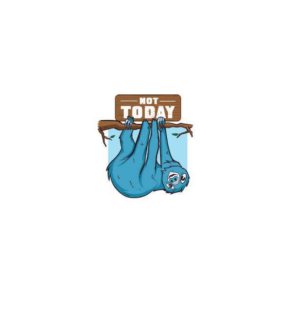 Not today Leneș model alb pe tricou