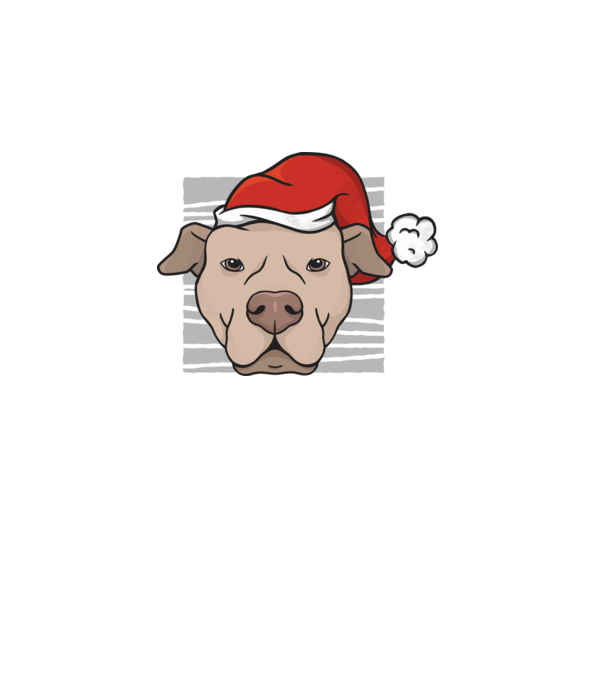 Pitbull de Crăciun model turcoaz pe tricou