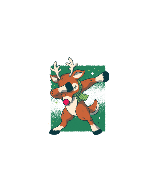 Rudolph DAB model alb pe tricou