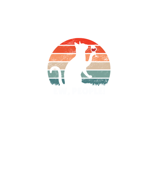 Ew, oameni - Pisică model negru pe tricou