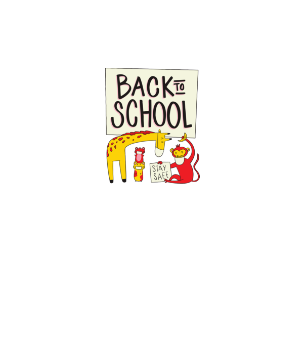 Back To School Animale model gri pe tricou