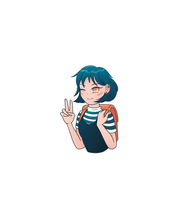 Anime fată model alb pe tricou