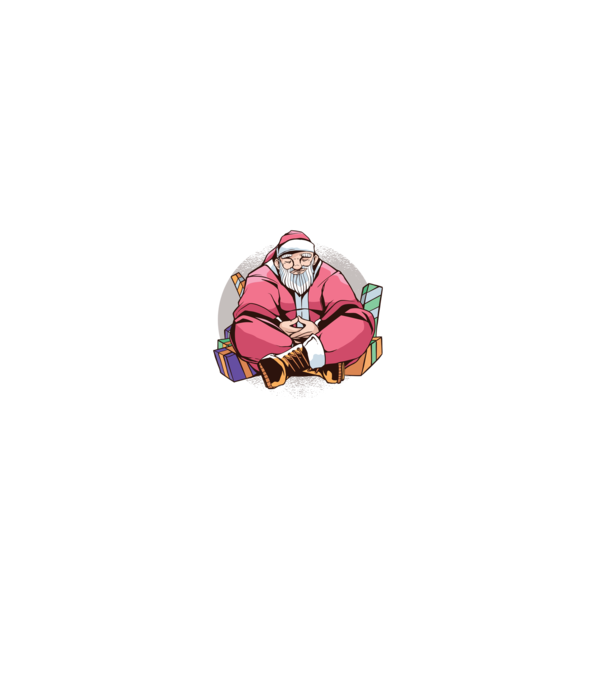 Santa Meditație model verde închis pe tricou