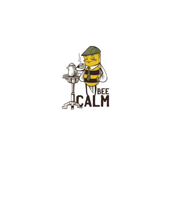 Bee Calm - Fii răbdător Albinuță model gri pe tricou