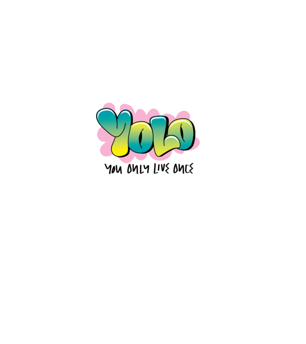 YOLO - You only live once model roz deschis pe tricou