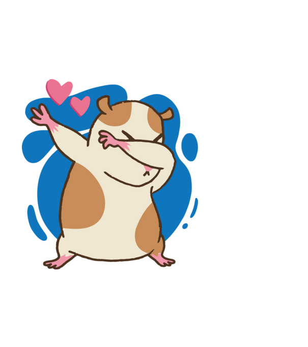 Hamster DAB model negru pe tricou