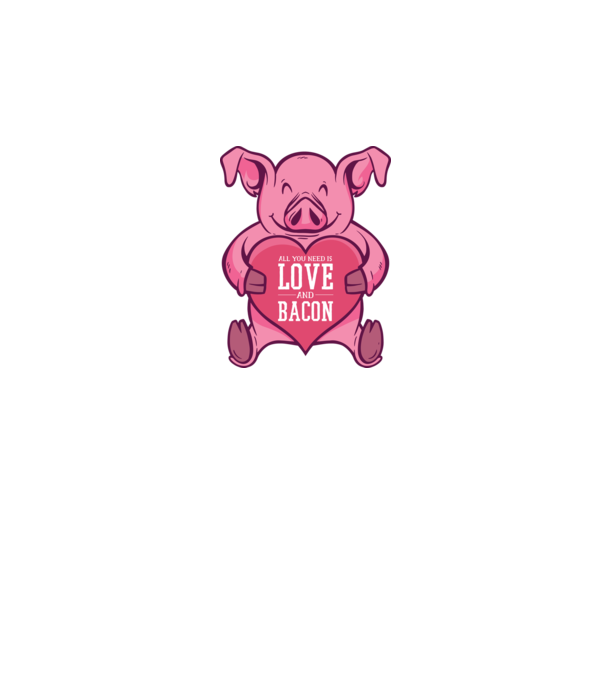 All you need is love and bacon model negru pe tricou