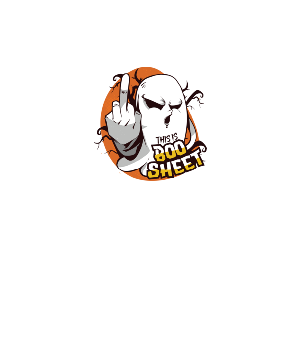 This is Boo Sheet Halloween model gri pe tricou