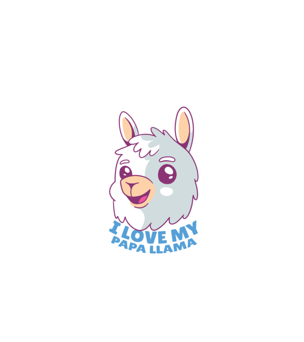 I Love My Papa Llama tricou drăguț cu lamă pentru bunicul model turcoaz pe tricou