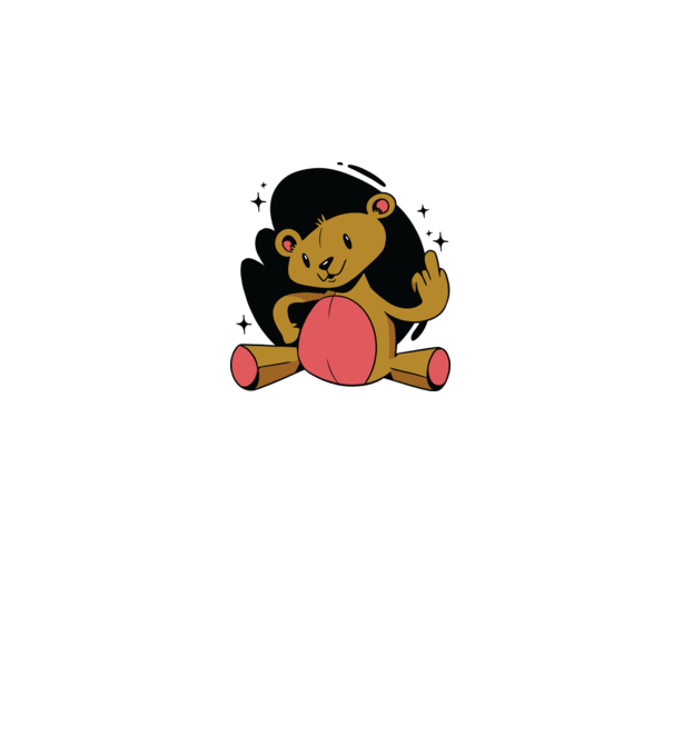 Ursuleț Teddy hain model alb pe tricou