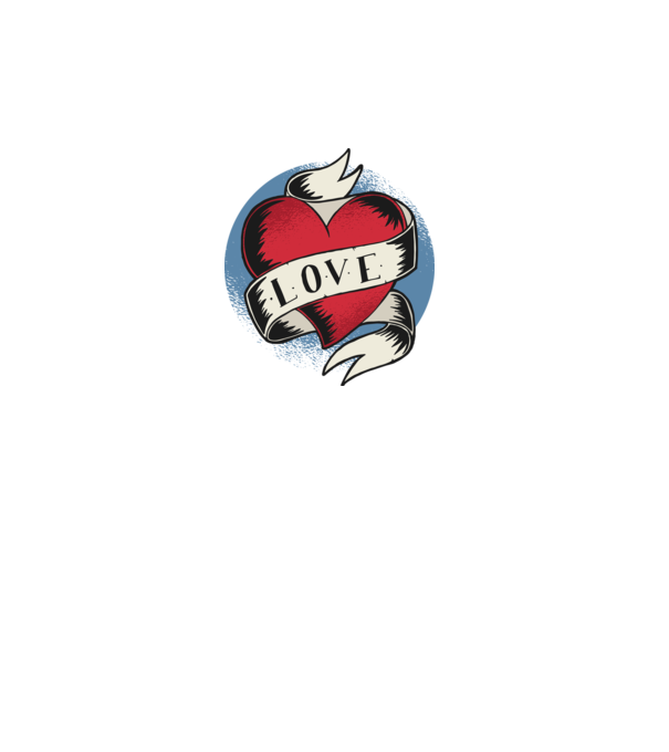 'Love Tatuaj pentru Valentine''s Day' model turcoaz pe tricou