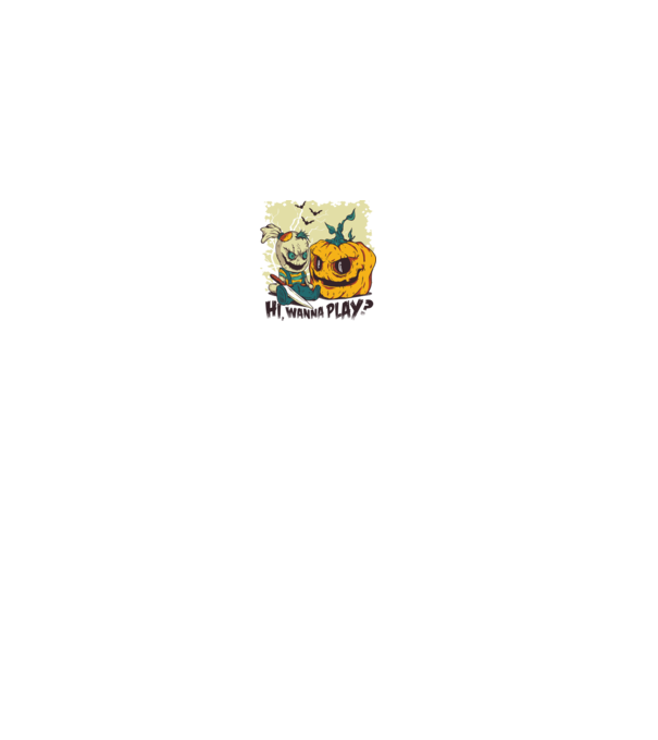 Vrei să te joci? Halloween model albastru deschis pe tricou