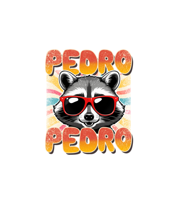 Pedro Pedro groovy retro model alb pe tricou