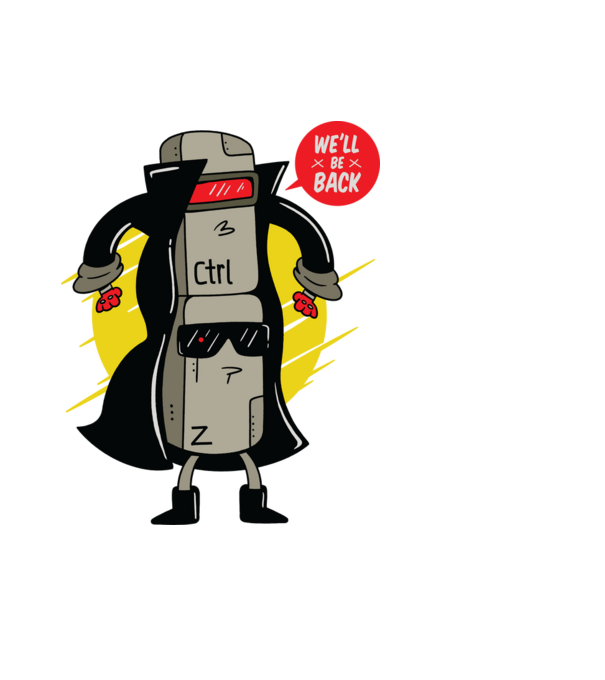 Ctrl Z Terminator Parodie model albastru deschis pe tricou