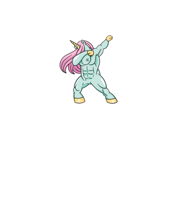 Unicorn Body Building DAB model gri pe tricou