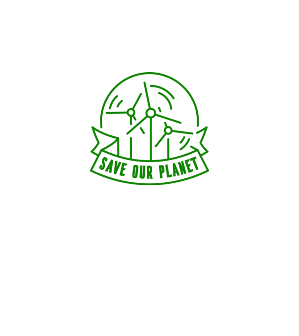 Save Our Planet - Ziua Pământului model alb pe tricou