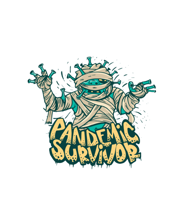 Supraviețuitorul epidemiei model alb pe tricou