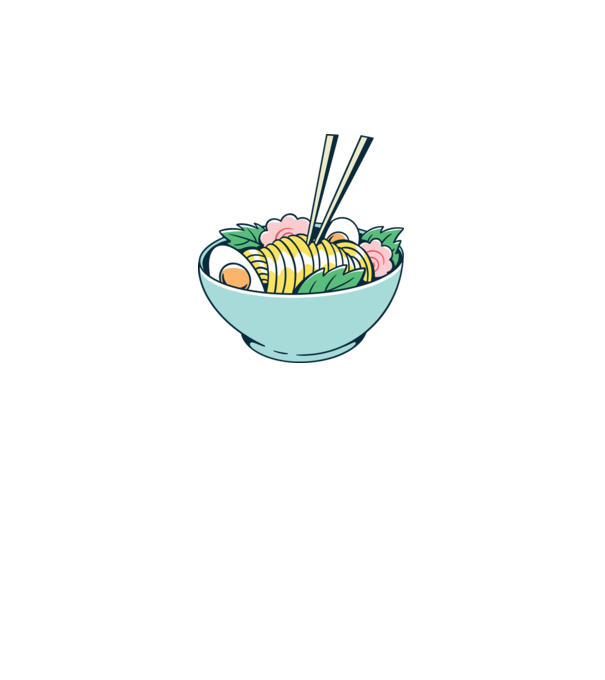 Paste Ramen model gri pe tricou