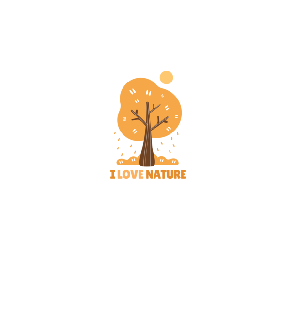I Love Nature model negru pe tricou