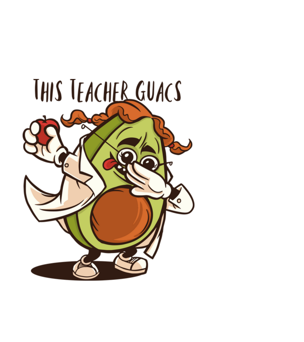 Profesor Avocado DAB model alb pe tricou
