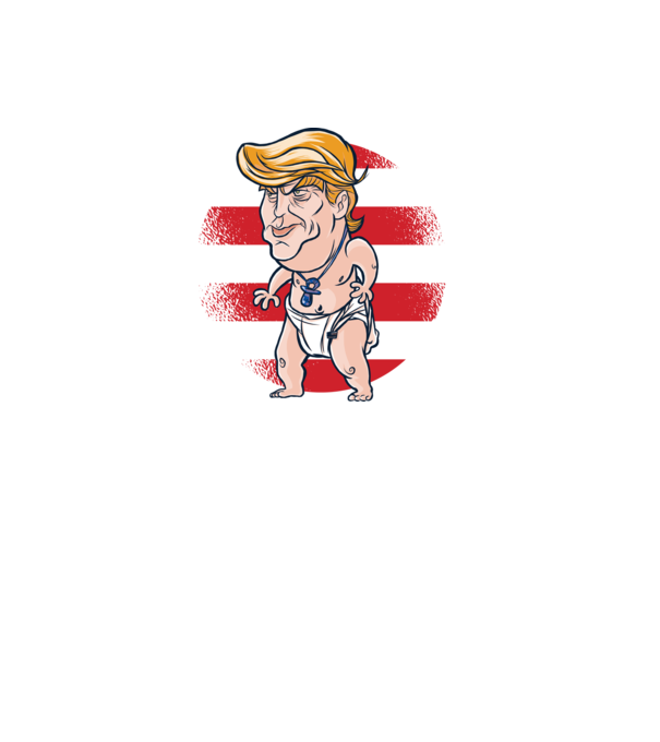 Trump Baby tricou amuzant model albastru regal pe tricou