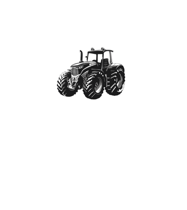 Tractor model gri pe tricou